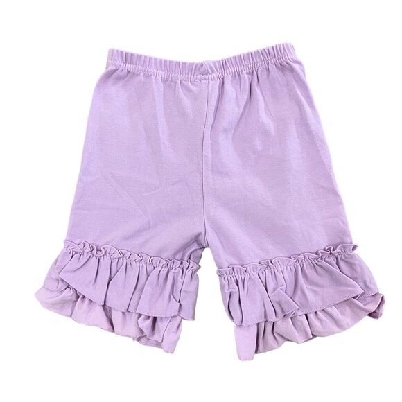 Girls 2T Lilac Ruffle Shorts - Picture 2 of 3